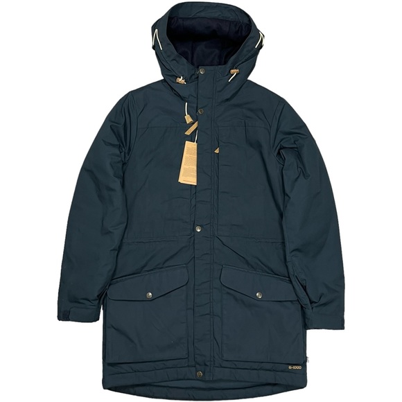 Fjallraven Other - Fjallraven Singi Down Jacket Dark Navy G-1000 Faux Fur Storm Hood Pockets Mens S